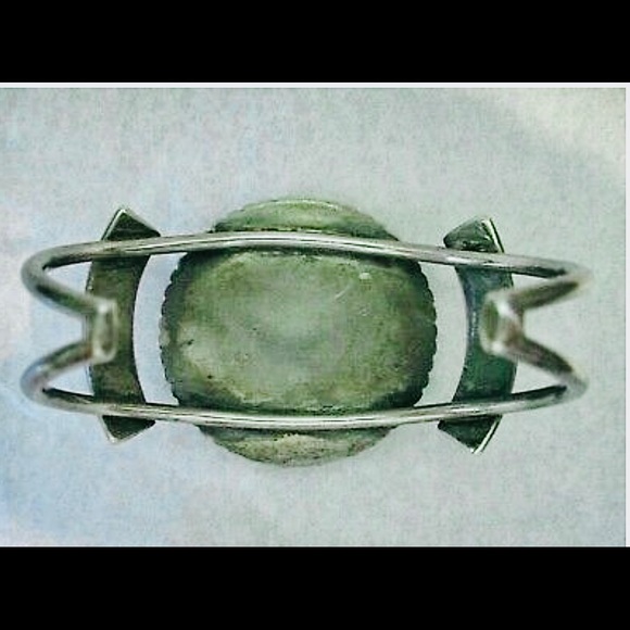 2XHP💕Vintage Zuni MOP Turquoise Sterling Bracelet - Picture 9 of 11